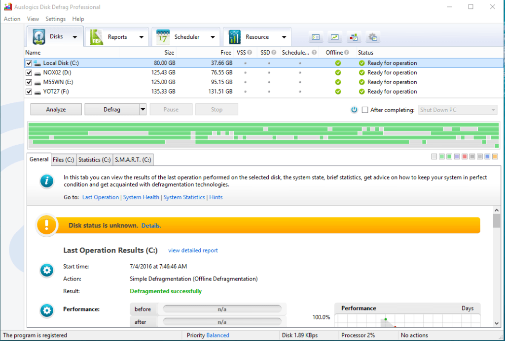 Auslogics Disk Defrag Pro 11.0.0.4 / Ultimate 4.13.0.1 downloading